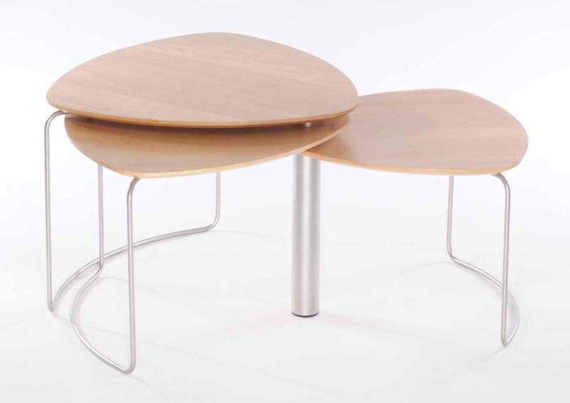 Paul Evans’s Bloom consists of three tables that fit within one another to save space