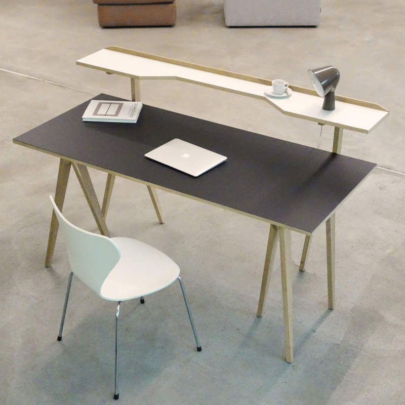 You can add second floor to this trestle table by Michael Hilgers