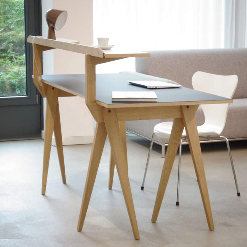 You can add second floor to this trestle table by Michael Hilgers