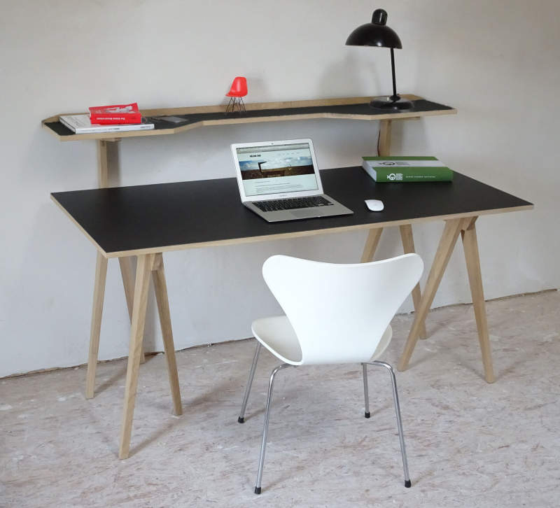 You can add second floor to this trestle table by Michael Hilgers