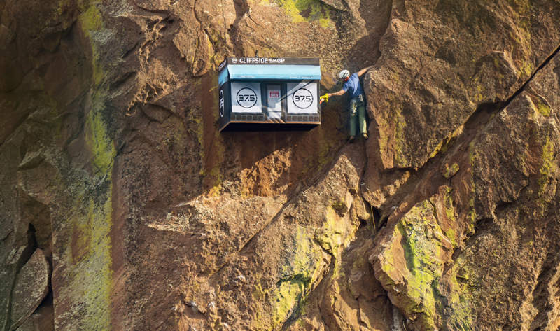 Cliffside shop is the world’s remotest pop-up store mounted on Bastille Wall, Colorado 