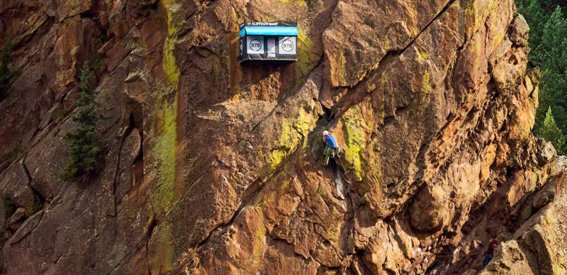 Cliffside shop is the world’s remotest pop-up store mounted on Bastille Wall, Colorado 