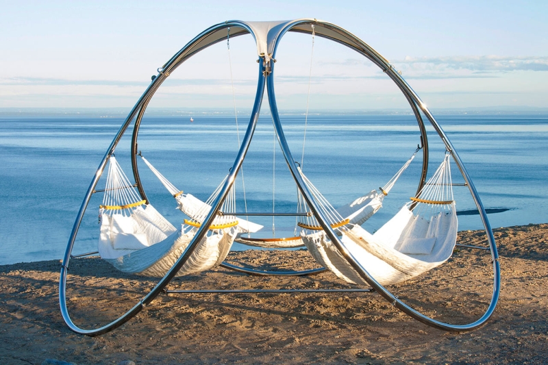 sculptural hammock stand 