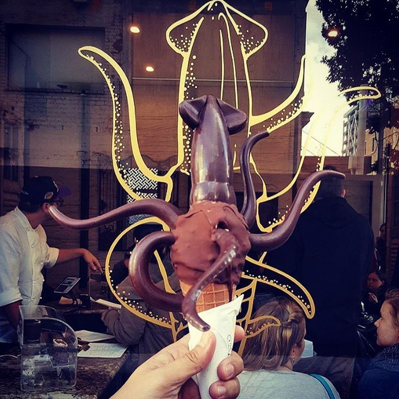 Giapo Kitchen's colossal squid-shaped ice cream cones