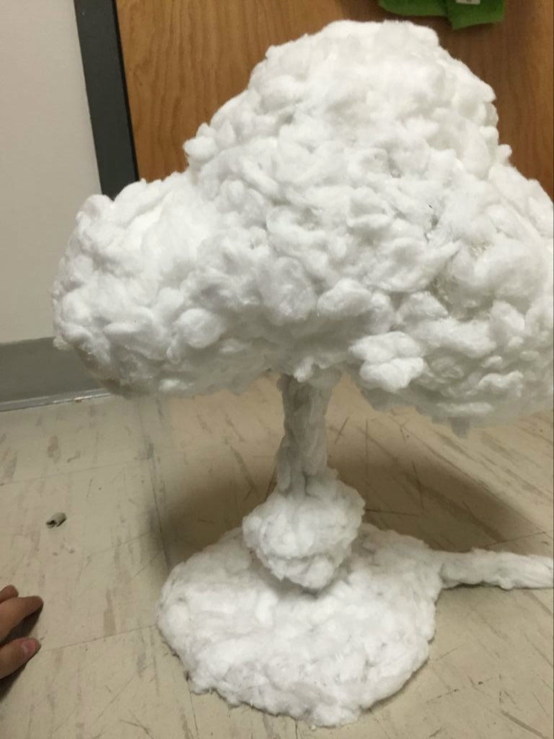 cloud lamp from cotton 