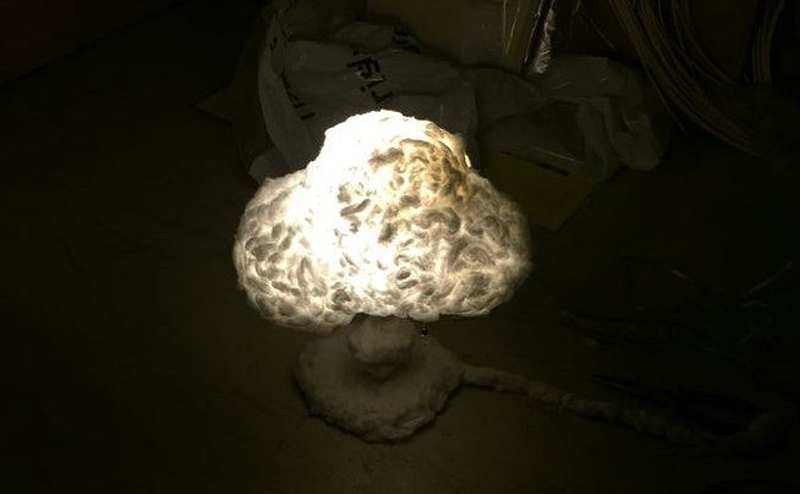 Cloud lamp from cotton 