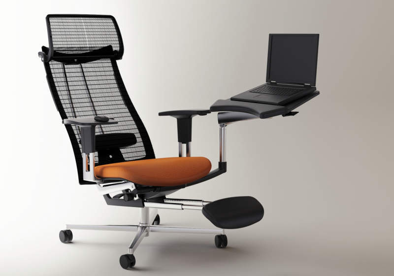 mPosition workstation has adjustable points to fine-tune seating position during work 