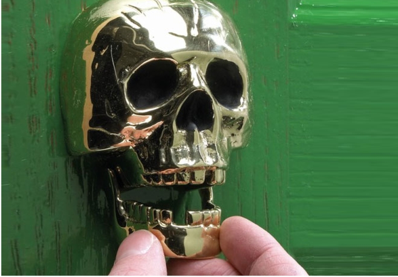 door knocker skull shape 