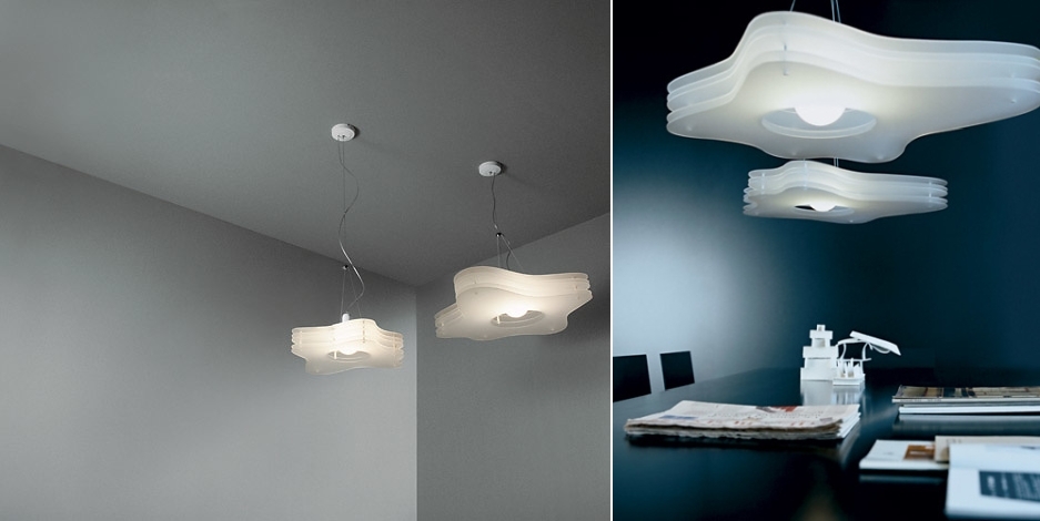 Acrylic plastic cloud pendant lamp 