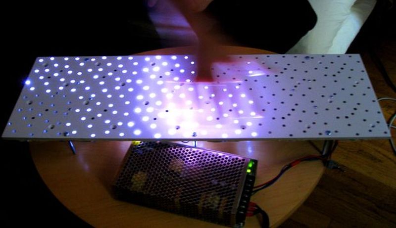 LED Infrared sensing coffee table