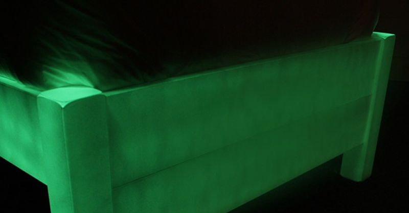 Glow in the dark: bed frame