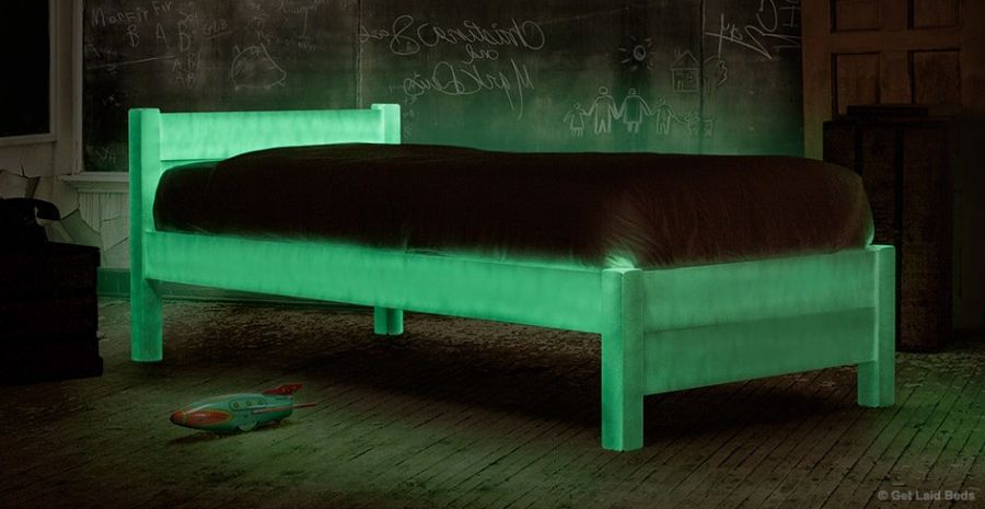 Glow in the dark bed frame