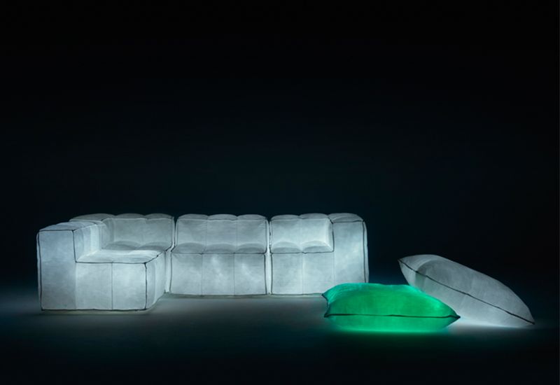 Air-filled glow in the dark sofa