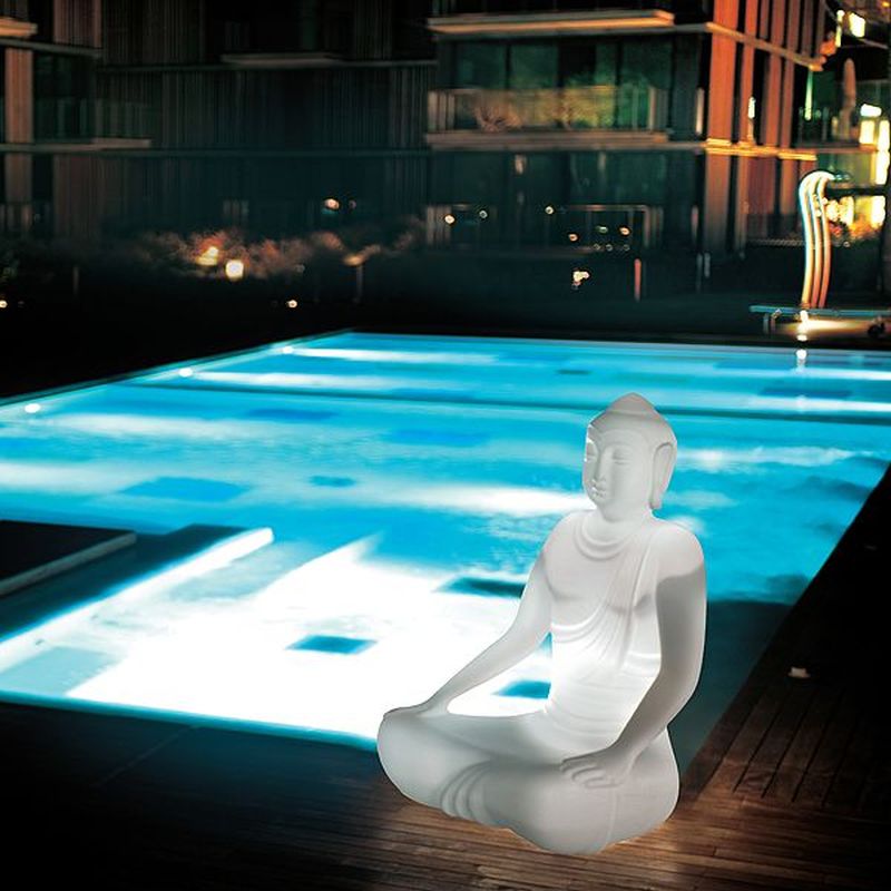 Sereno illuminated Buddha outdoor armchair