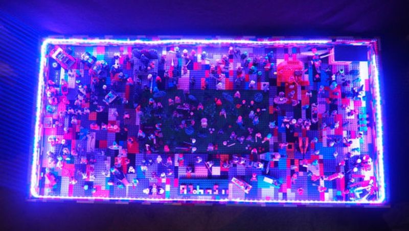  illuminated Lego table