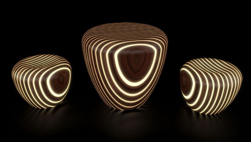 Bright Wood coffee tables by Giancarlo Zema