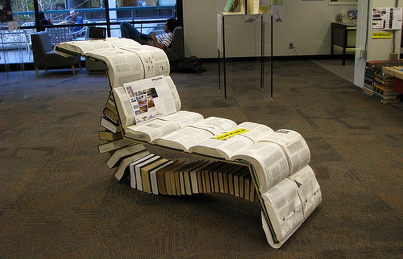 Chair made of books