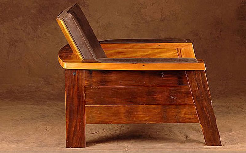 reclaimed wood lounge chair