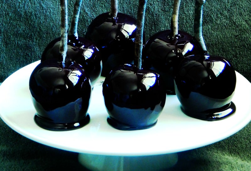 Black poison apple for Halloween