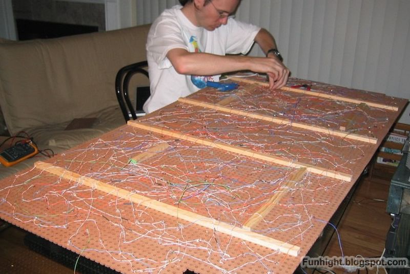 DIY glowing dining table