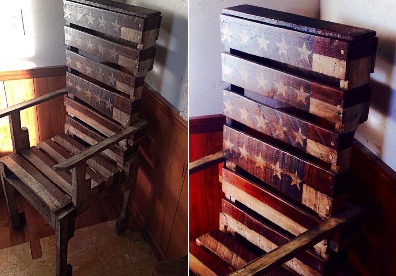 Reclaimed wood chair for dining room