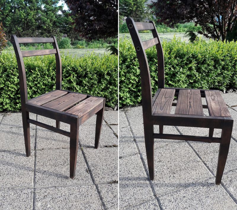 Dining room reclaimed wood chair 