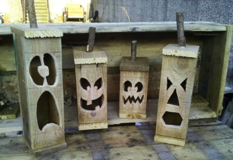 90 Pallet Wood Halloween Decoration Ideas for Indoor & Outdoors