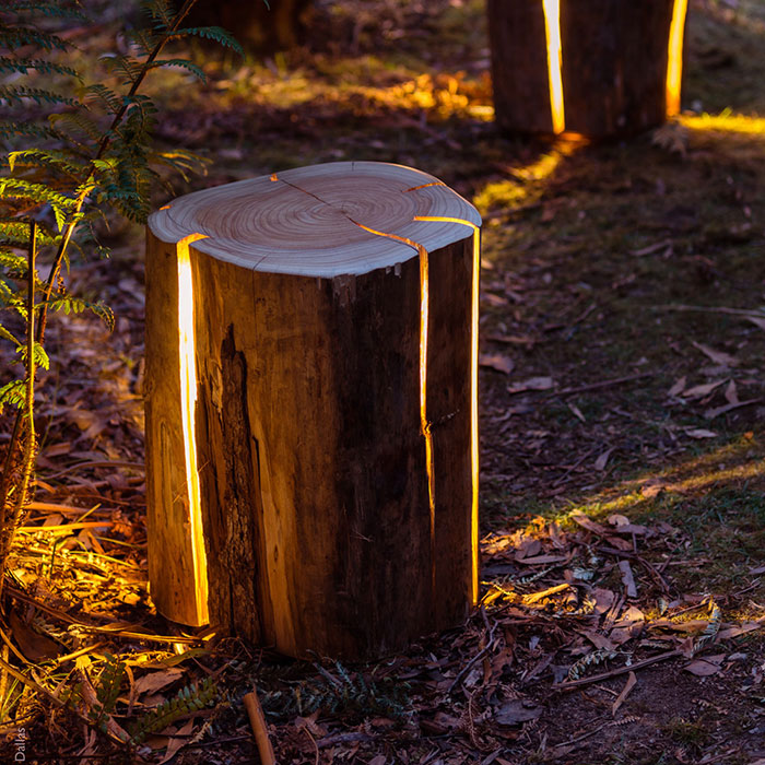 Illuminated Log stools