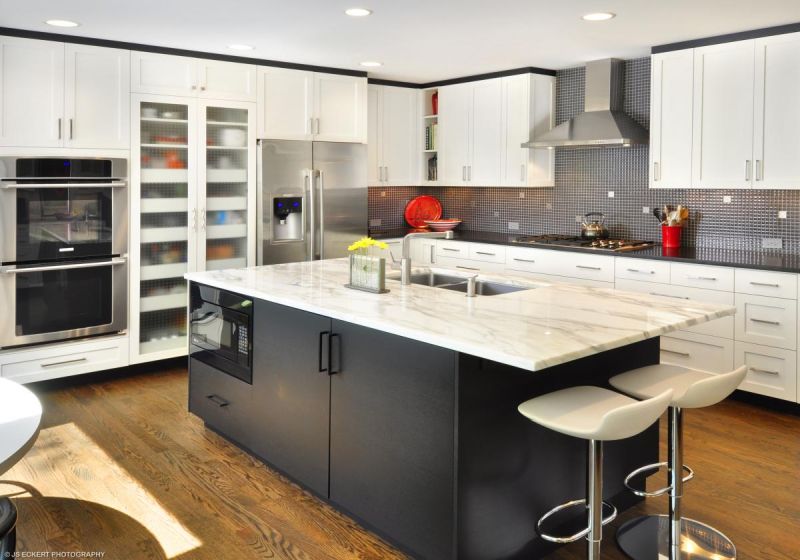 Modern kitchen countertop and kitchen islands