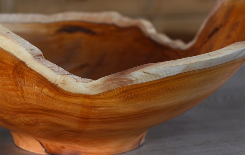 Reclaimed wood Bowl for dining table