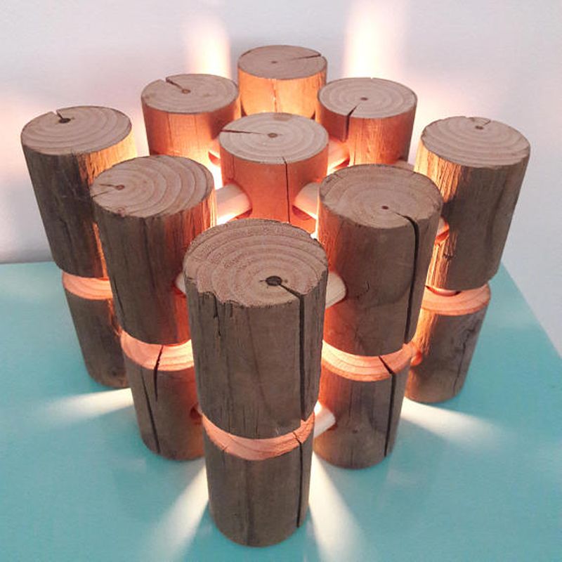 Reclaimed wood Lamp