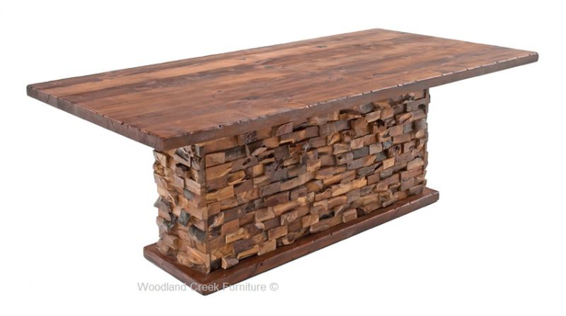 Reclaimed wood bench