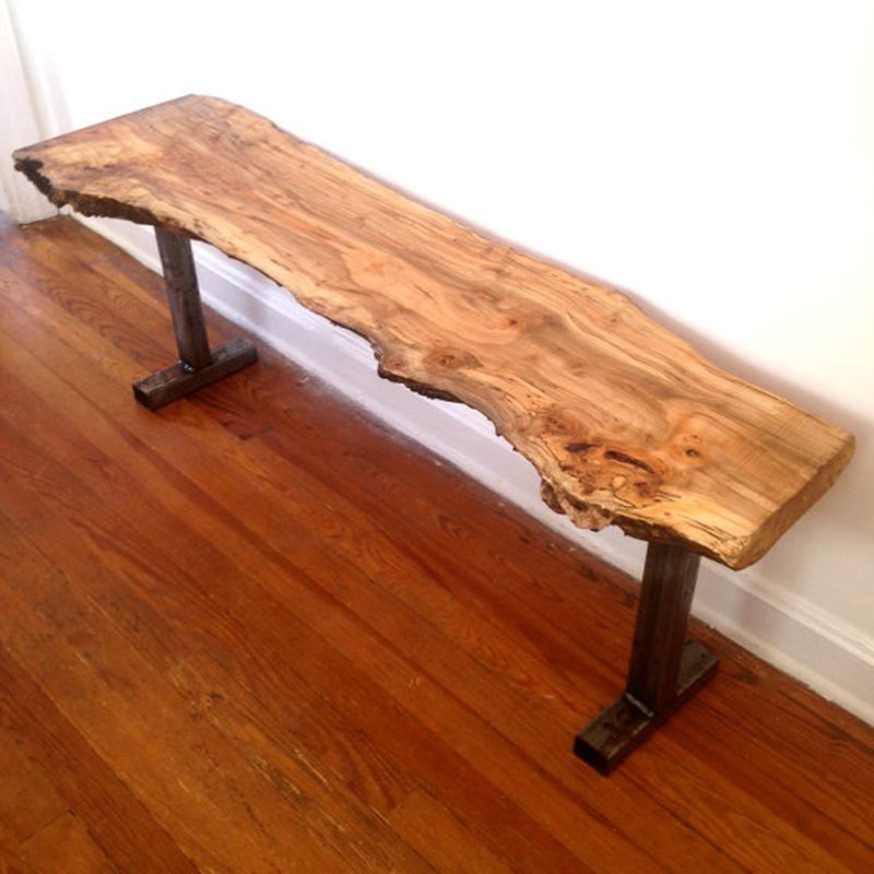 Reclaimed wood bench