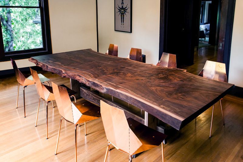 Reclaimed wood dining table