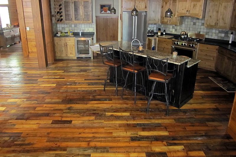 Reclaimed wood flooring