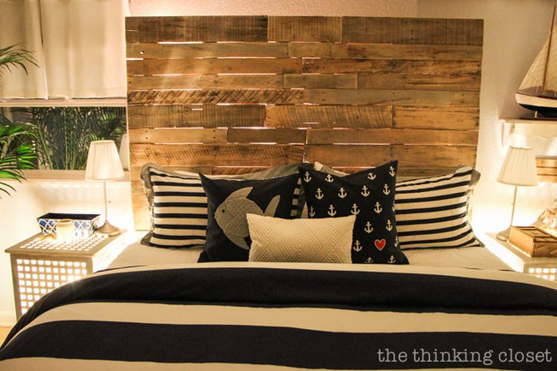 Reclaimed wood headboard