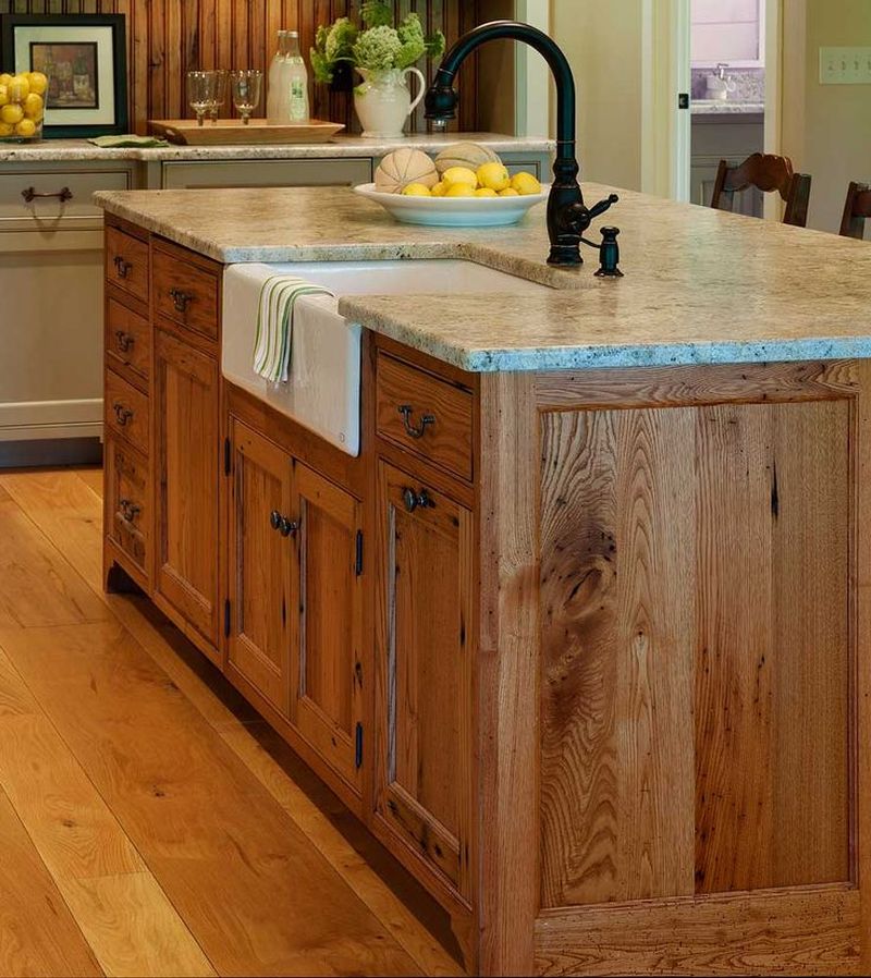 Reclaimed wood kitchen island-2