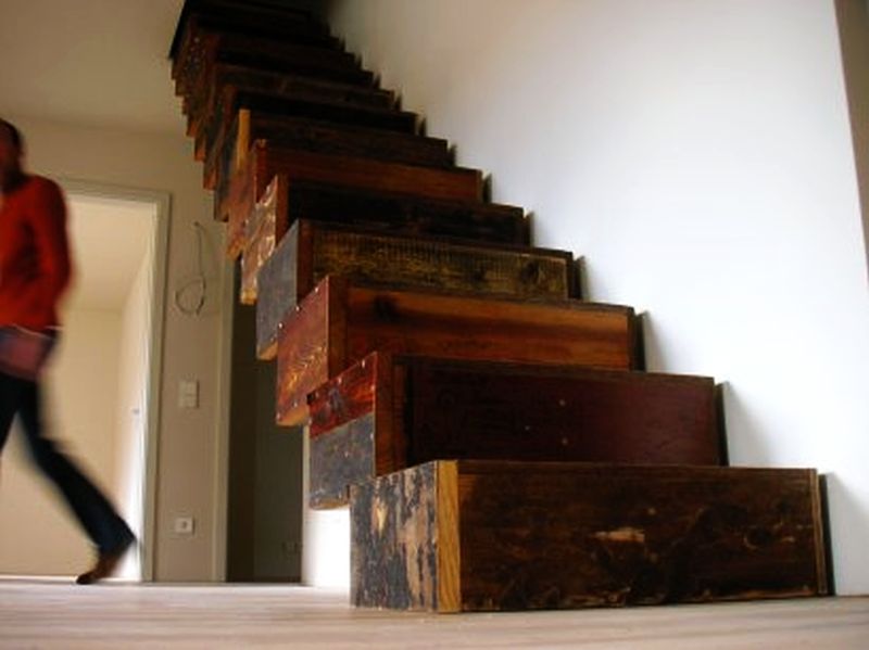 Reclaimed wood stairs