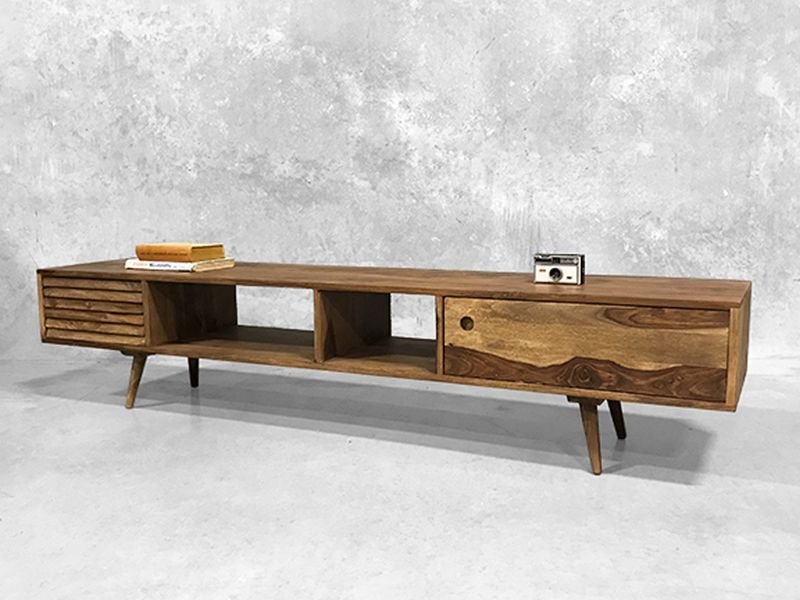 TV stand made of reclaimed wood