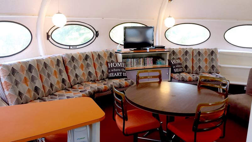 This UFO-shaped Futuro House is up for sale in New Zealand