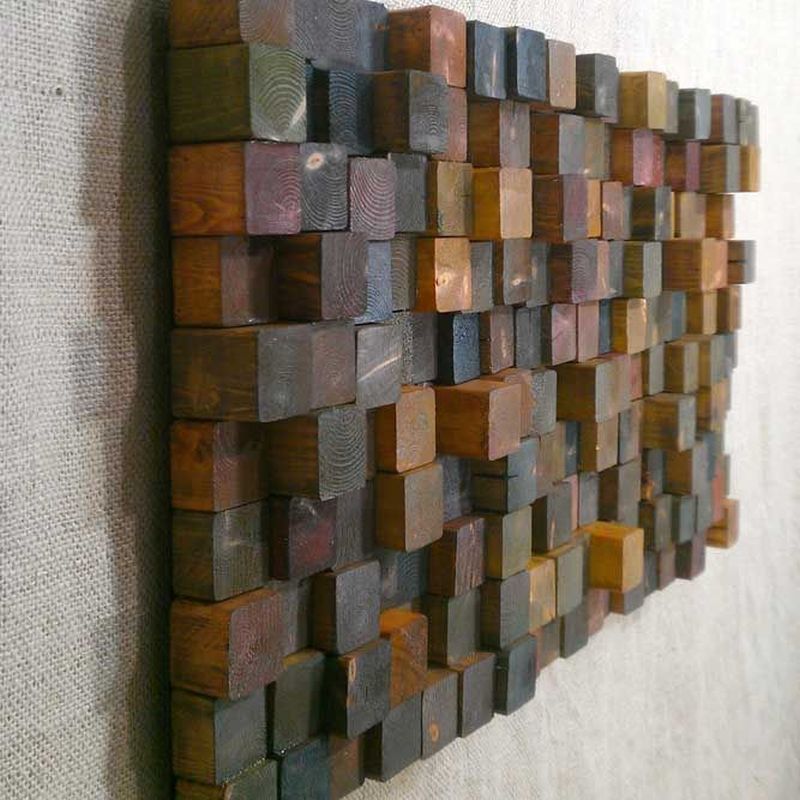 Reclaimed wood wall art