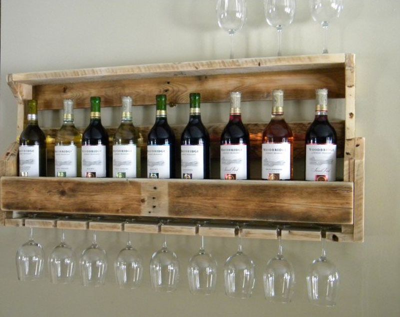 Reclaimed wood wine rack