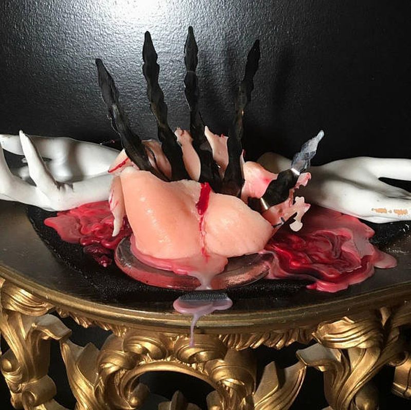 bleeding hand candles