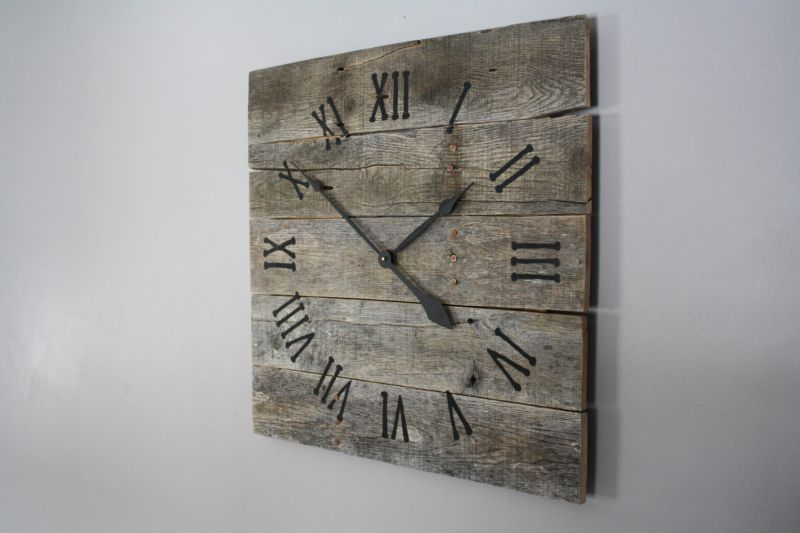 Reclaimed wood clock