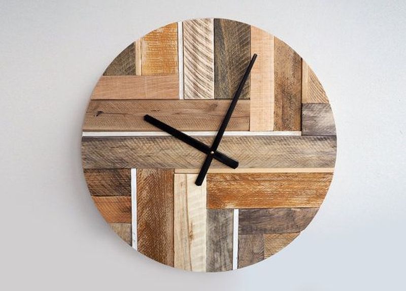 Reclaimed wood clock