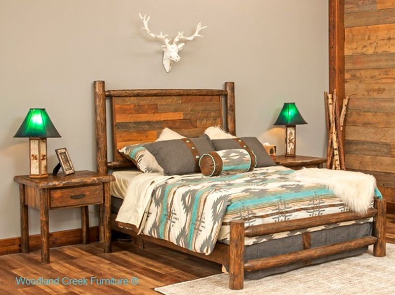 Log Reclaimed wood bed