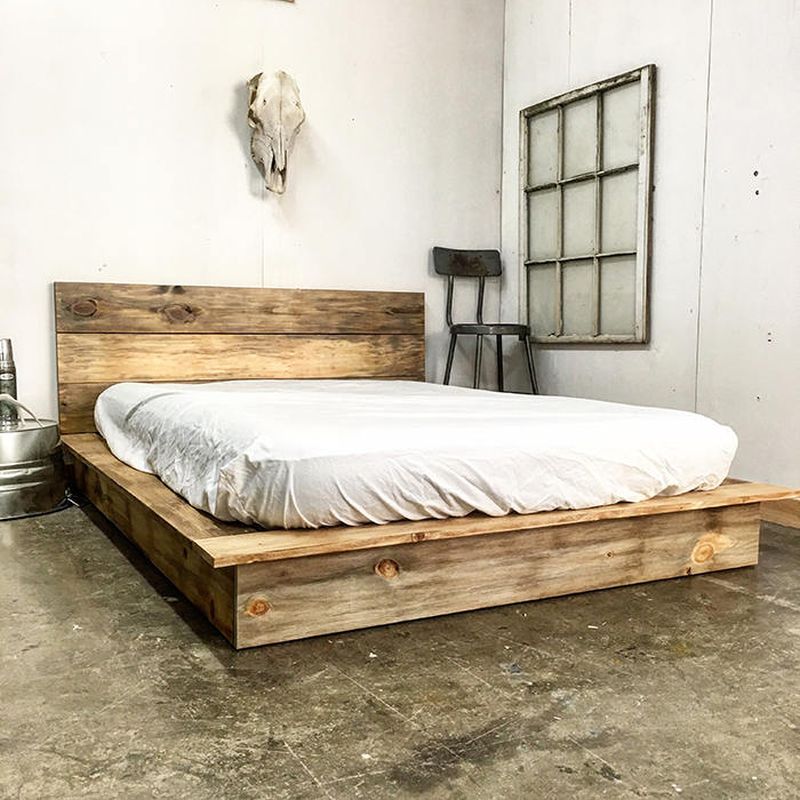 reclaimed wood bed