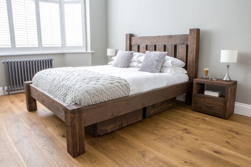 reclaimed wood bed