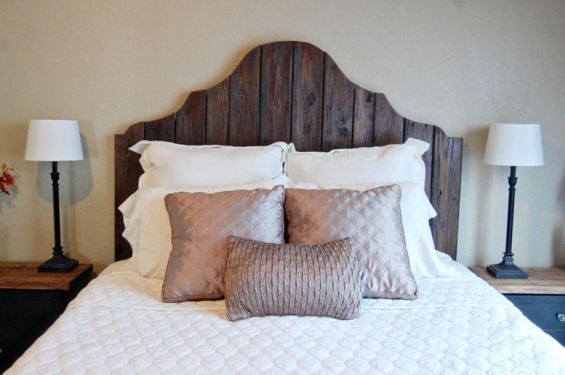 reclaimed wood headboard