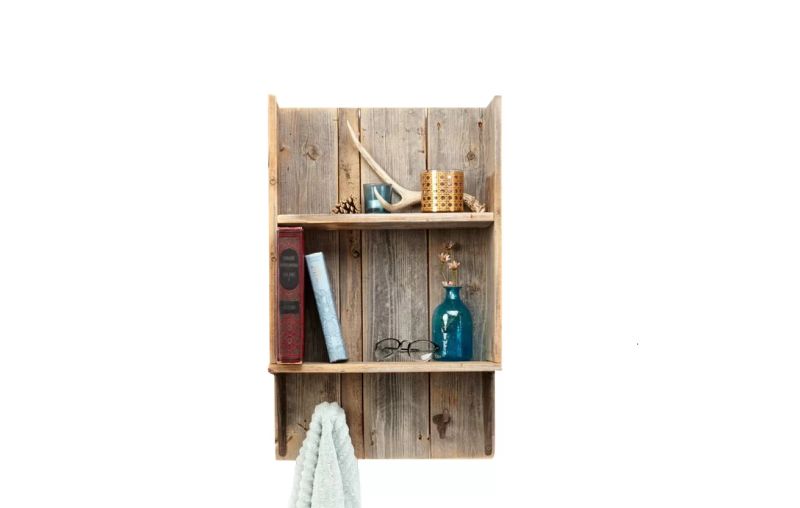 reclaimed wood shelf